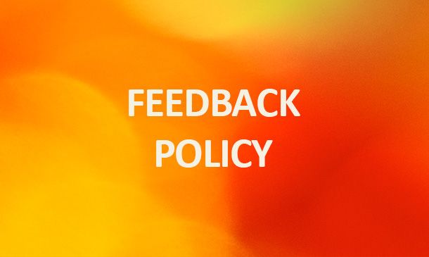 text image that says 'Feedback Policy'