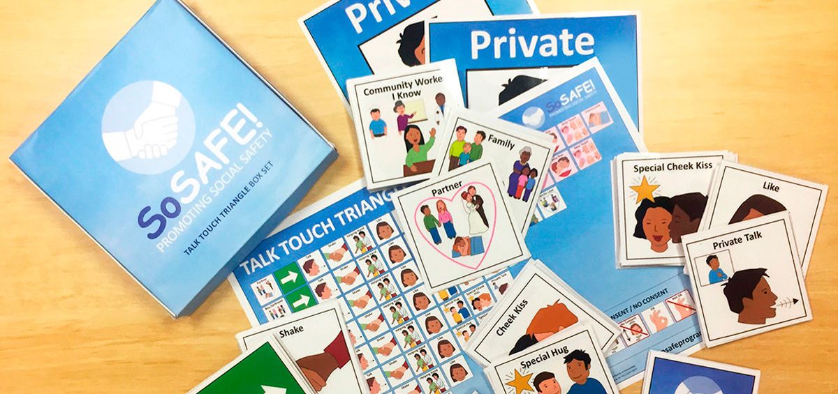 Photo of the SoSAFE Box set and cards on a table